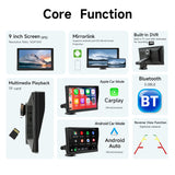 9 Inch Car Multimedia Player Suppprt Wireless Carplay Android Auto Mirror k Radio Stereo Built-In Camera Portable Navigator