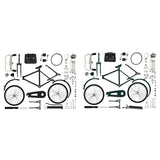 DIY Mini Alloy Bicycle Model Retro Simulation Metal Bike Assembling Educational Collection Toys For Children Gifts