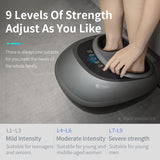 Soft Smart Electric Foot Massager with Vibrator - Infrared Heating Therapy, Shiatsu Massage, and Air Pressure for Fatigue Relief.