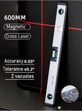 NEW 40cm/60cm/80cm Electronic Digital Display Aluminum Alloy Angle Incometer Laser Infrared Magnetic Level Ruler