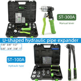 Manual Hydraulic Tube U-shaped ST-300A ST-100A Copper Expansion Cup Mouth Pipe Expander Refrigeration Tool