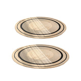 Round Handwoven Carpet - Non-Slip Mat Area for Farmhouse Decor. Ideal for Rug in Dining Room, Nursery & High Traffic Areas.