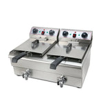 Professional CE Certificate Kitchen Equipment Electric Industrial Deep Fryer with 2 Tank