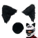 Creative Cute Plush Cat Ears Decorate Motorcycle 1Pair Motocross Helmet Decor Sticker Accessories Cosplayer Styling