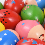 6 Pack Wooden Egg Percussion Instrument Interesting Music Shake Eggs for Party Easter Gift