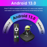 TV98 ATV Android 13 TV Allwinner H313 Support HD 4K 5G Wifi BT Voice Remote Player iptv Smart Set Top Box