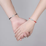 A Pair Of Couple Models Sterling Silver Niche Design Sense Of The Chinese New Year Braided Bracelet