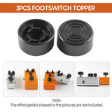3PCS/6PCS/9PCS Footswitch Topper Protector ABS Bumpers for Guitar Effect Pedal Black Key Cap