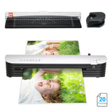SL299 Laminator Machine Set - A4 Hot and Cold Lamination, 2 Roller System with 20 Laminating Pouches, Paper Cutter, Corner Rounder