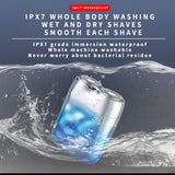 Quick Charging Mini Design Mens Blade Kemei Km-C30 Double Knife Head Usb Charging Full Body Washing Hair Shaver