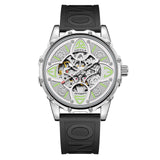 Fashion men's watch ONOLA high-quality hollow full-automatic mechanical watches men waterproof sports silicon tape wristwatch