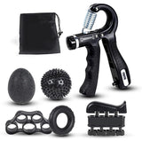 Grip Forearm Grips Strengthener Kit-6 Pack Adjustable Hand Grip,Finger Exerciser,PVC Massage Ball