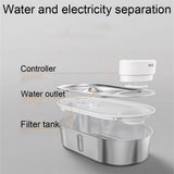 3L USB 5V Sensor Stainless Steel Charging Wireless Induction Cat Dog Automatic Drinking Fountain Pet Water Dispenser Bowl