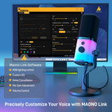 Maono PD100X XLR/USB RGB Microphone for Gaming Live Streaming Software Programmable Mute Volume Gain Control