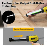 Cordless Caulking 10oz/300ml Electric Silicone 4 Adjustable Speed Adhesive Gun with LED Light for 20V Battery