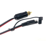14AWG 90cm DIN Hella Powerlet Plug To Connector for Motorcycle with SAE Polarity Reverse Adapter Connectors