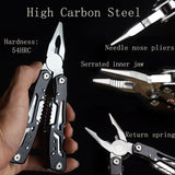 A Hot selg Multi Tool Stainless Steel free sample Wire Stripper With Knife Screwdriver Saw Folding Pliers