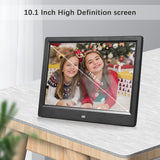 Andoer 10.1 Inch Digital Photo Frame 1280 * 800 IPS Screen Desktop Electronic Album with Remote Control for Family Friends Gift