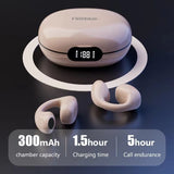 2023 Sport Earphones Headphones TWS Wireless Bluetooth 5.3 Ear Hook Earbuds Headset with Mic Clip Type Digital Display Game New
