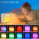 1pc Sunrise Hatch Alarm Clocks For Bedrooms, Digital Loud Alarm Clock For Heavy Sleepers Adults, Kids Dual Alarm Clock With Wake Up Light & Snooze, 6 Scenes Simulation & 6 Soothing Sounds, 10 Colors Sleep Aid Night Light