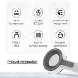 Wood Light Lamp Skin Examination Test Medical Vitiligo Testing Magnifying Machine Full Skin Detection Wood'S Lamp Dermoscope Spa