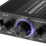 Mini Amplifier AK170 12V Dual Channel 20W+20W HIFI Digital Stereo Audio Power Amplifiers Home Car Radio Microphone