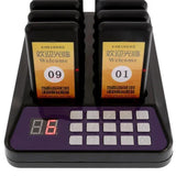 220V Restaurant Buzzer Pager Wireless Paging Guest Calg System for Cafe Dessert Shop Church Truck Court,Vibrate+Ring+Flash