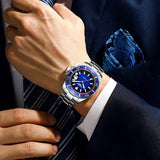 GUANQIN Top Brand Luxury Mechanical Watch For Men 100M Waterproof Stainless steel Men's Watches AR Sapphire Automatic Date Clock