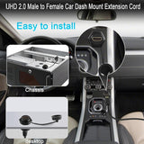 Male To Female Extension -Compatible Flush Mount Cable For Car Boat Motorcycle Dashboard