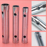 10Pcs 6-22mm Metric Tubular Box Wrench Set Tube Bar Spark-Plug Spanner Steel Double Ended for Automotive Plumb Repair