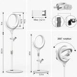 Laptop Ring Light Desk Table Ring Lamp Video Conference Light With Tripod For Meeting-A