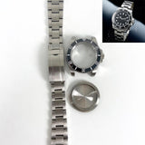 40mm Accessories SUB Stainless Steel Watch Case Sapphire Glass Ceramic Ring +Watch Band Set for 8215 2813 Movement