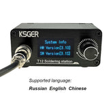 KSGER Mini STM32 V3.1S OLED T12 Soldering Iron Station DIY Plastic 907 9501 Handle Electric Tools Quick Heating T12 Iron Tips 8s Tins