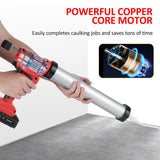 Electric Kit 21V Caulking hine with Aluminum Tube Cordless Equipped LED Light 7 Adjustable Speeds