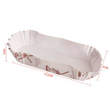 200PCS Cupcake Wrappers Heat Resistant Boat Shape Film PET Bread Tray Paper Cups