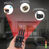 Anti Spy Candid Wireless RF Signal Detector Bug GSM GPS Tracker Hidden Camera Eavesdropping Device Military Professional Version