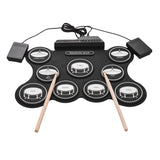 Electronic Drums 9 Pads Digital Electronic Drum Compact Size Usb Foldable with Sticks Students Beginner Gift Digital Drum Kits