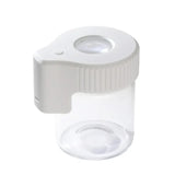 CRUSHER Luminous Dry Herb Grass Jar LED Transparent Magnifier Glass Storage Spices Tobacco Box Smoking Accessories