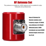 1/4 Wavelength 5M/16.4FT QRP Antenna 14M-30MHz 300W-600W Stainless Steel Hntenna for USDX Radio