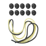 10 Pcs 2 Holes Tank Grommet Rubber with Fuel Line Pipe for Brush Cutter Grass Trimmer