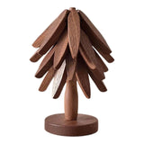 3/4PCS Tree Design Stand Wooden Decorative Anti Scald Heat Resistant Table Mat Coaster Wood Placemat Pot Tableware Decor