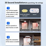 Home Security Wireless Motion Sensor Doorbell 36 Chime Welcome Alarm Entry Doorbel with Infrared Detector Induction Night Light