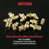290-Pcs Metric Standard Brass Hydraulic Grease Fitting Assortment Kit - Straight, 90-Degree, 45-Degree Angled Zerk