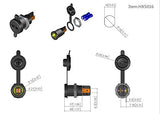 for Hella Din Powerlet Plug Converter Adapter 12 Volt Socket Motercycle