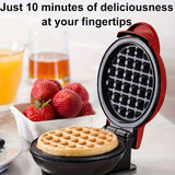 1pc Mini Waffle Maker Machine, Nonstick Waffle Iron For Kids Pancakes, Waffles, Paninis, Breakfast, Lunch, Snack, Household Cooking Machine