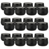 Tin 24 Piece, 8Oz, 3 Color Containers, Jars For Making, DIY Candle Can Set
