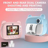 Children Digital for Kids Thermal Print Instant Photo Printing Camera Video Toys+32G Memory Card