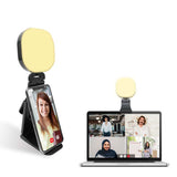 LED Video Light Mini Pocket Led Video Light W/ Holder Rechargeable Conference Fill Light Lamp for Live Broadcast Vlogging
