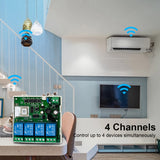 4CH Tuya Zigbee Smart Switch Module Remote 85-250V Relay Smart Home White Works With Gateway For Alexa Google Home