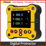 Digital Electronic and Gauge Angle Finder Tool Protractor Incometer Dual Axis Level 0.02°Resolution
